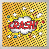 Pop kunst Comic boek inspireert Crash! poster (Voorkant)