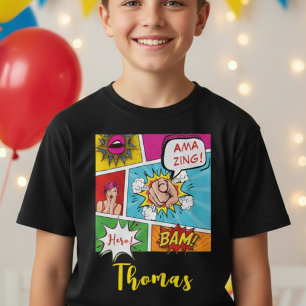 Pop kunst comic kind t-shirt