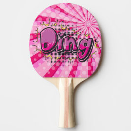 Pop kunst Comic Style Roze Ding Hero - Aangepast Tafeltennisbatje