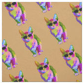 Pop Kunst coole kat met zonnebrillen kat Stof (Swatch)