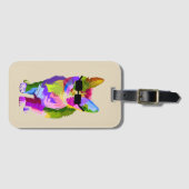 Pop Kunst coole kattenkattenkattenkunst Bagagelabel (Voorkant (horizontaal))