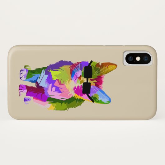 Pop Kunst coole kattenkattenkattenkunst Case-Mate iPhone Case (Achterkant (horizontaal))