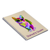 Pop Kunst coole kattenkattenkattenkunst Notitieboek (Rechterzijde)