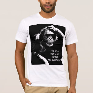 Pop Kunst die Monkey Shakespeare denkt citeert Man T-shirt