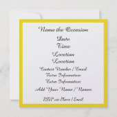 Pop Kunst Diner / Koken / Eten Evenement Uitnodigi Kaart (Achterkant)