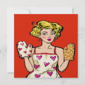 Pop Kunst Diner / Koken / Eten Evenement Uitnodigi Kaart (Voorkant)