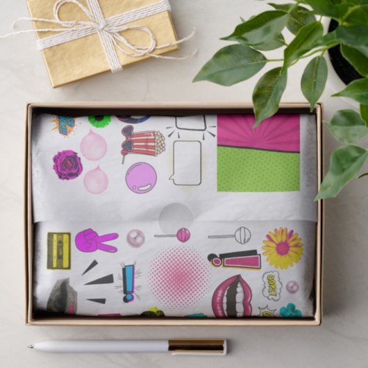 Pop Kunst en Comic Afbeeldingen Decoupage Papier (Geschenk)