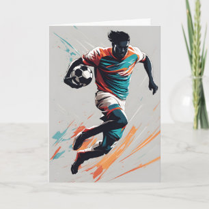 Pop Kunst Europees Football Voetbal Vaderdag Kaart