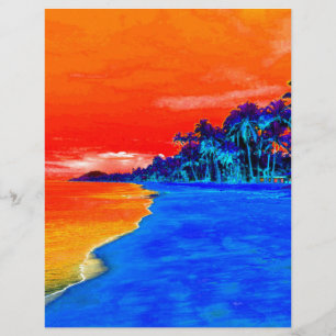 Pop Kunst Exotic Beach Palm Trees