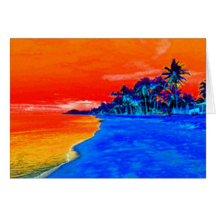 Pop Kunst Exotic Beach Palm Trees