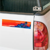 Pop Kunst Exotic Beach Palm Trees Bumpersticker (Op Truck)