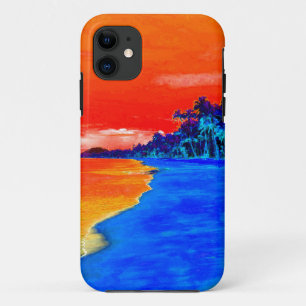 Pop Kunst Exotic Beach Palm Trees Case-Mate iPhone Case