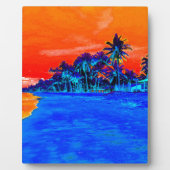 Pop Kunst Exotic Beach Palm Trees Fotoplaat (Voorkant)