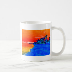 Pop Kunst Exotic Beach Palm Trees Koffiemok