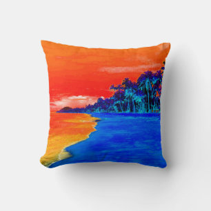 Pop Kunst Exotic Beach Palm Trees Kussen
