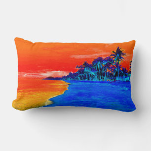 Pop Kunst Exotic Beach Palm Trees Kussen
