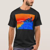 Pop Kunst Exotic Beach Palm Trees T-shirt (Voorkant)