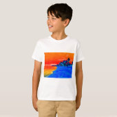 Pop Kunst Exotic Beach Palm Trees T-shirt (Voorkant volledig)