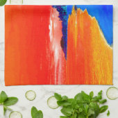 Pop Kunst Exotic Beach Palm Trees Theedoek (Gevouwen)