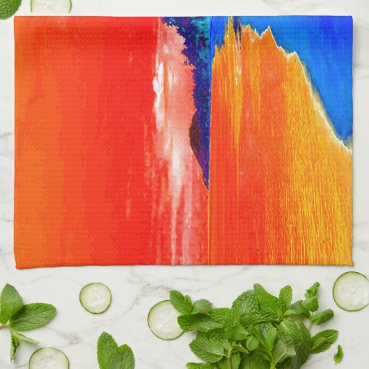 Pop Kunst Exotic Beach Palm Trees Theedoek (Gevouwen)