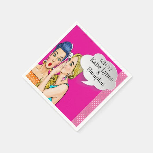 Pop Kunst Feest of Zakelijke Cocktailservetten Servetten (Hoek)