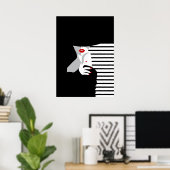 Pop Kunst Geïnspireerde Mode Vrouw 1 Poster (Thuiskantoor)