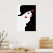 Pop Kunst Geïnspireerde Mode Vrouw 3 Poster (Keuken)