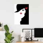 Pop Kunst Geïnspireerde Mode Vrouw 3 Poster (Thuiskantoor)