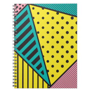 Pop kunst, geometrisch, vet krabbels notitieboek