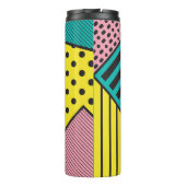 Pop kunst, geometrisch, vet krabbels thermosbeker (Achterkant)