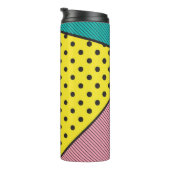 Pop kunst, geometrisch, vet krabbels thermosbeker (Geroteerd rechts)