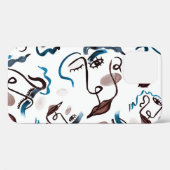 Pop kunst gezichten: abstracte waterverf. Case-Mate iPhone case (Achterkant (horizontaal))