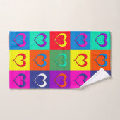 Pop kunst harten bad handdoek (Handdoek)