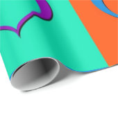 Pop kunst harten cadeaupapier (Rol Hoek)