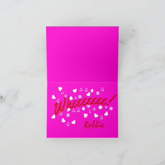 Pop-Kunst Harten & de Wenskaart van de Valentijn v Bedankkaart (Binnen)