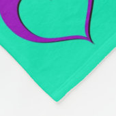 Pop kunst harten fleece deken (Hoek)