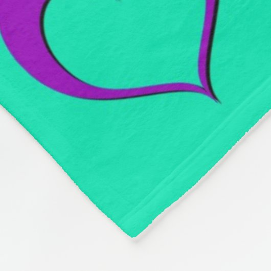 Pop kunst harten fleece deken (Hoek)