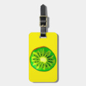 Pop kunst heldere kiwi - waterverf bagagelabel (Voorkant verticaal)