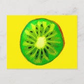 Pop kunst heldere kiwi - waterverf briefkaart (Voorkant)