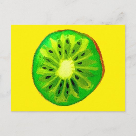 Pop kunst heldere kiwi - waterverf briefkaart (Voorkant)