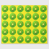 Pop kunst heldere kiwi - waterverf cadeaupapier (Vlak)