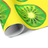 Pop kunst heldere kiwi - waterverf cadeaupapier (Rol Hoek)