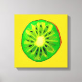 Pop kunst heldere kiwi - waterverf canvas afdruk (Voorkant)