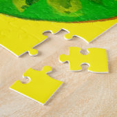 Pop kunst heldere kiwi - waterverf legpuzzel (Zijkant)