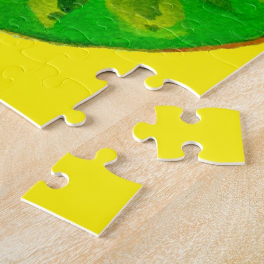 Pop kunst heldere kiwi - waterverf legpuzzel (Zijkant)