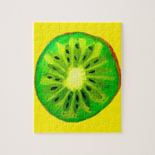 Pop kunst heldere kiwi - waterverf legpuzzel (Verticaal)