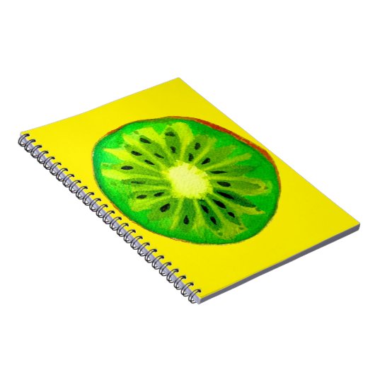 Pop kunst heldere kiwi - waterverf notitieboek (Rechterzijde)
