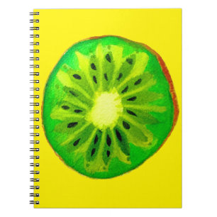 Pop kunst heldere kiwi - waterverf notitieboek