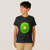 Pop kunst heldere kiwi - waterverf t-shirt (Voorkant volledig)