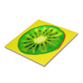 Pop kunst heldere kiwi - waterverf tegeltje (Zijkant)